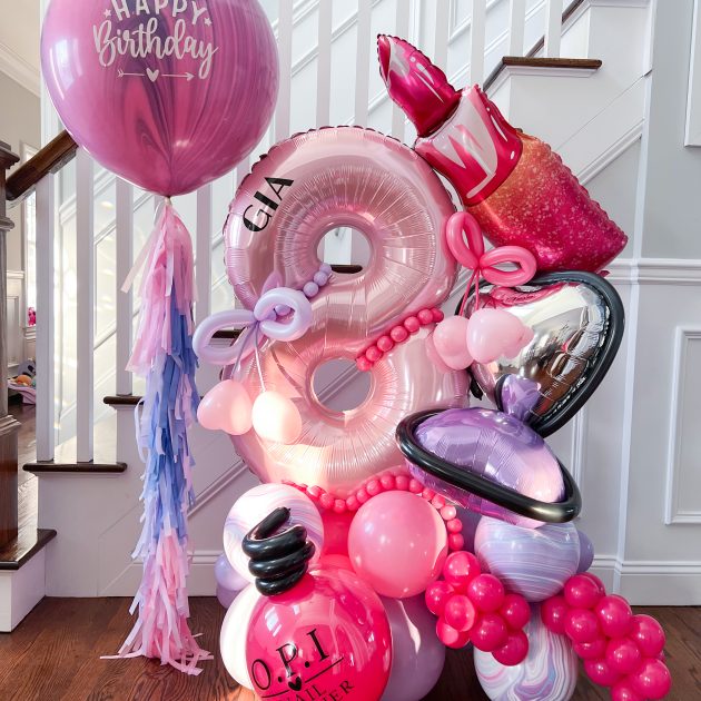 Make Up/Glam Balloon Bouquet w Jumbo Balloon